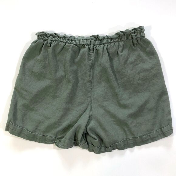 Maurices Green Linen Blend Elastic Waist Women's Shorts XS - Picture 3 of 7